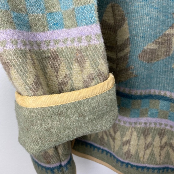 Vintage Aztec Wool Blend Southwestern Style Coldwater Creek Jacket Button Sz XL - Picture 10 of 13